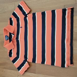 Polo by Ralph Lauren Orange and Black Striped Kids Polo Shirt